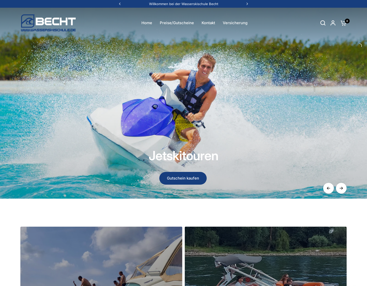 Aktuelle Website-Vorschau von Jetski fahren