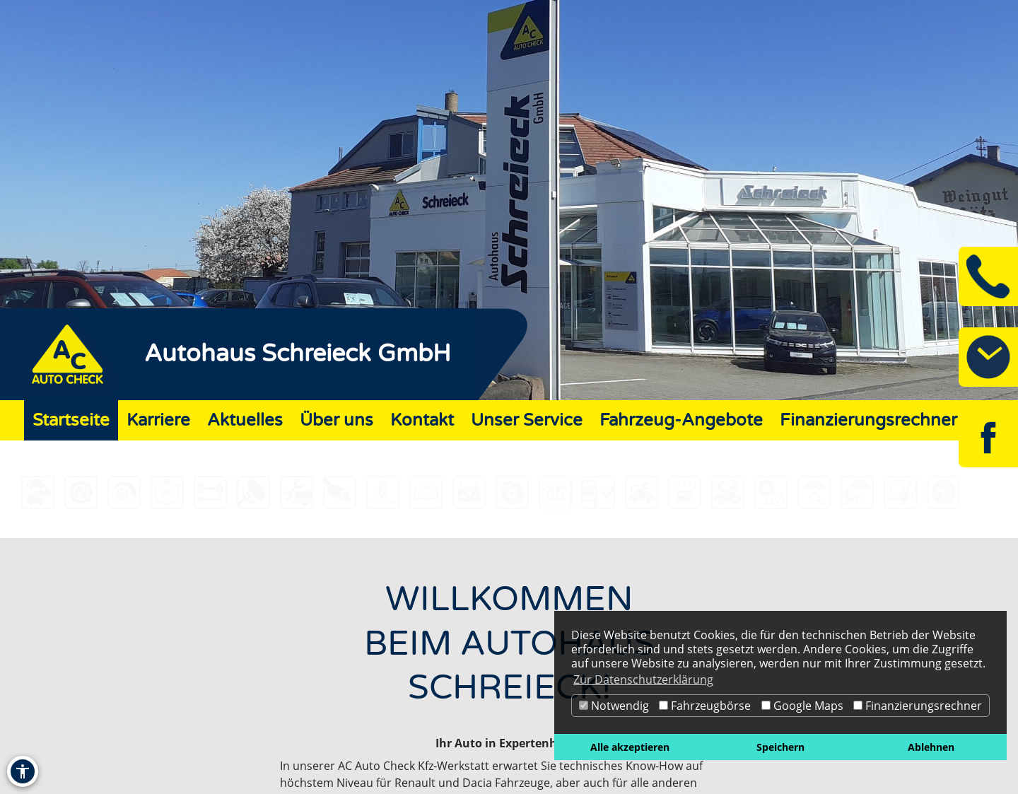 Aktuelle Website-Vorschau von Autohaus Alban Schreieck GmbH