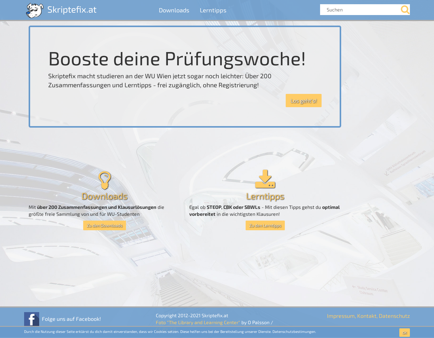 Aktuelle Website-Vorschau von Skriptefix.at