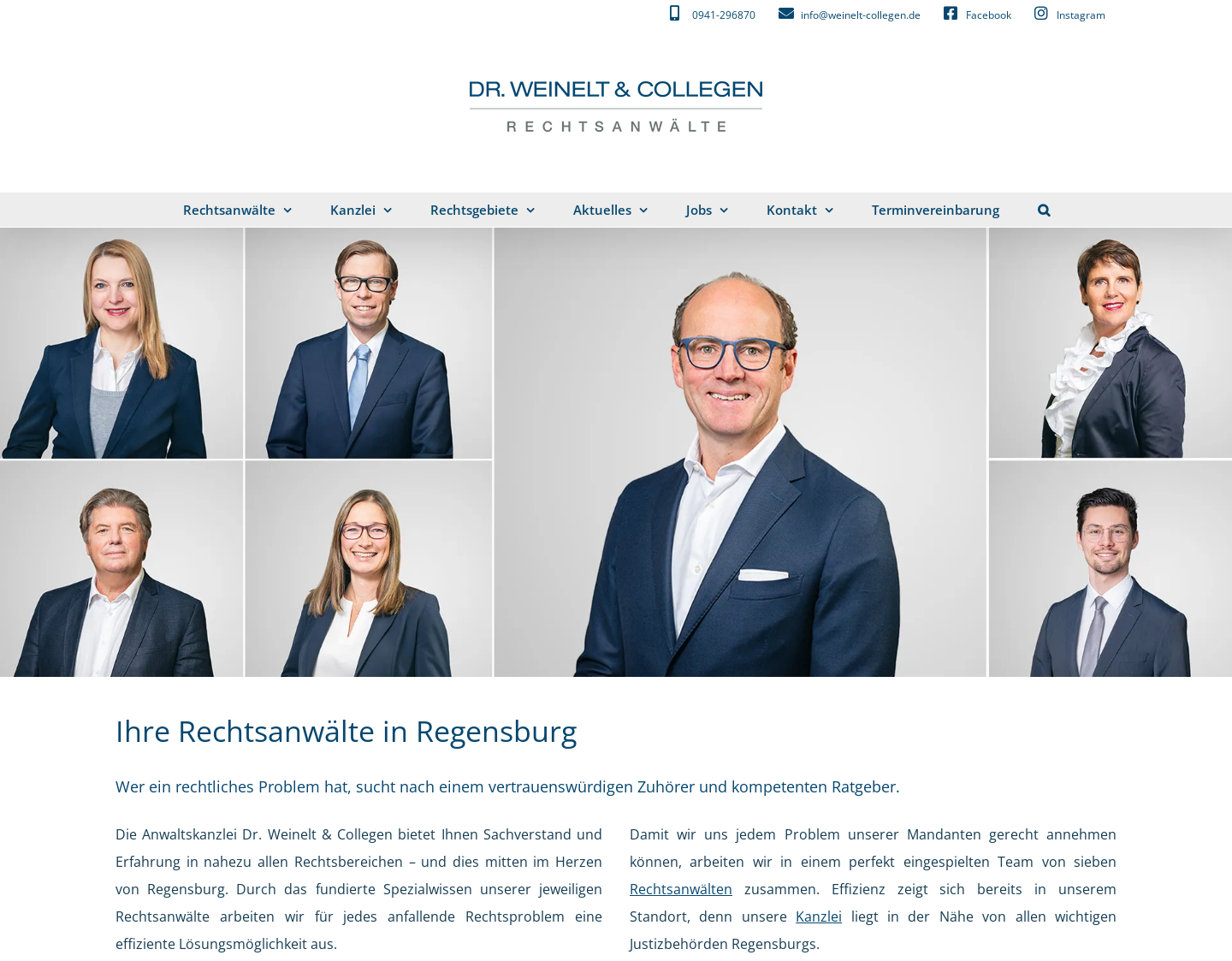 Aktuelle Website-Vorschau von Rechtsanwalt Weinelt