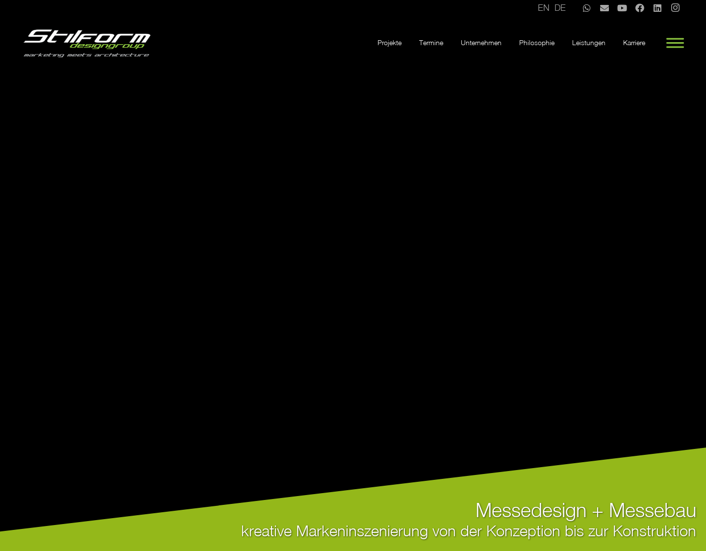 Aktuelle Website-Vorschau von Messedesign, Messe- und Ausstellung