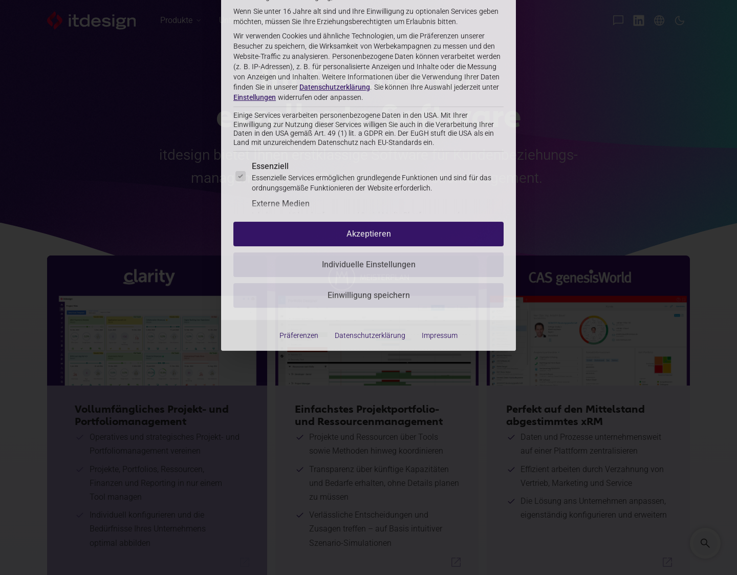 Aktuelle Website-Vorschau von itdesign GmbH