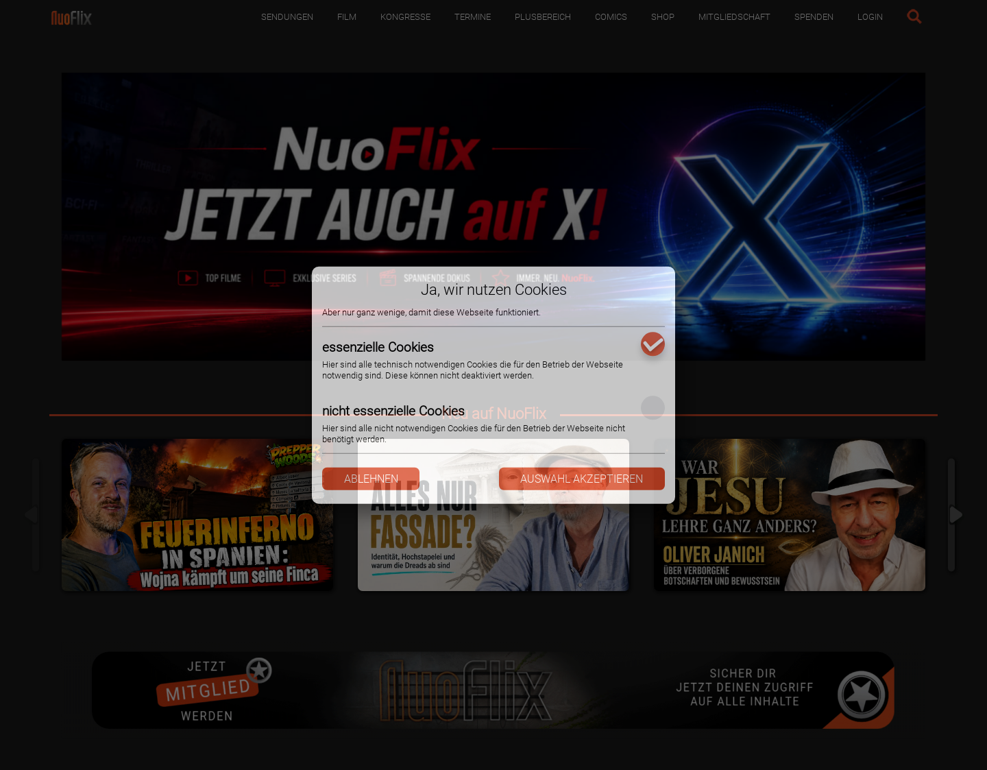 Aktuelle Website-Vorschau von NuoViso .TV