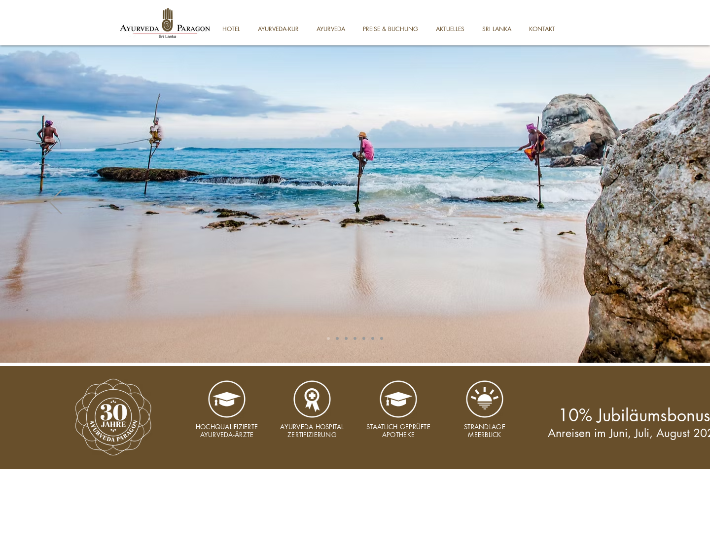 Aktuelle Website-Vorschau von Ayurveda Paragon Sri Lanka