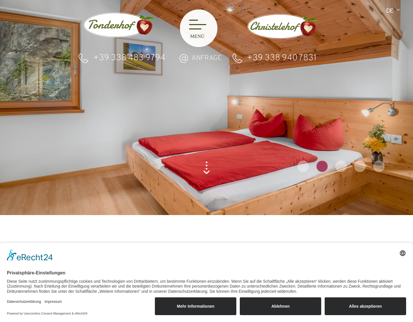 Aktuelle Website-Vorschau von Ferienwohnungen Seiser Alm
