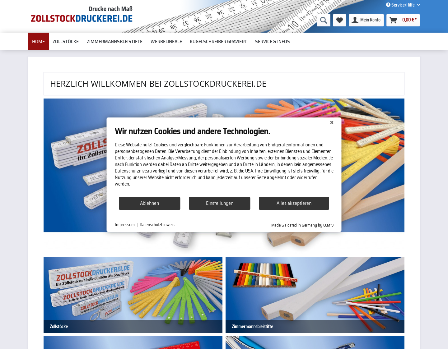 Aktuelle Website-Vorschau von Zollstöcke aus Kunststoff