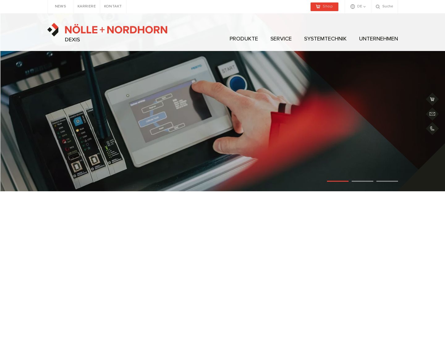 Aktuelle Website-Vorschau von Industrie führender Industrielieferant
