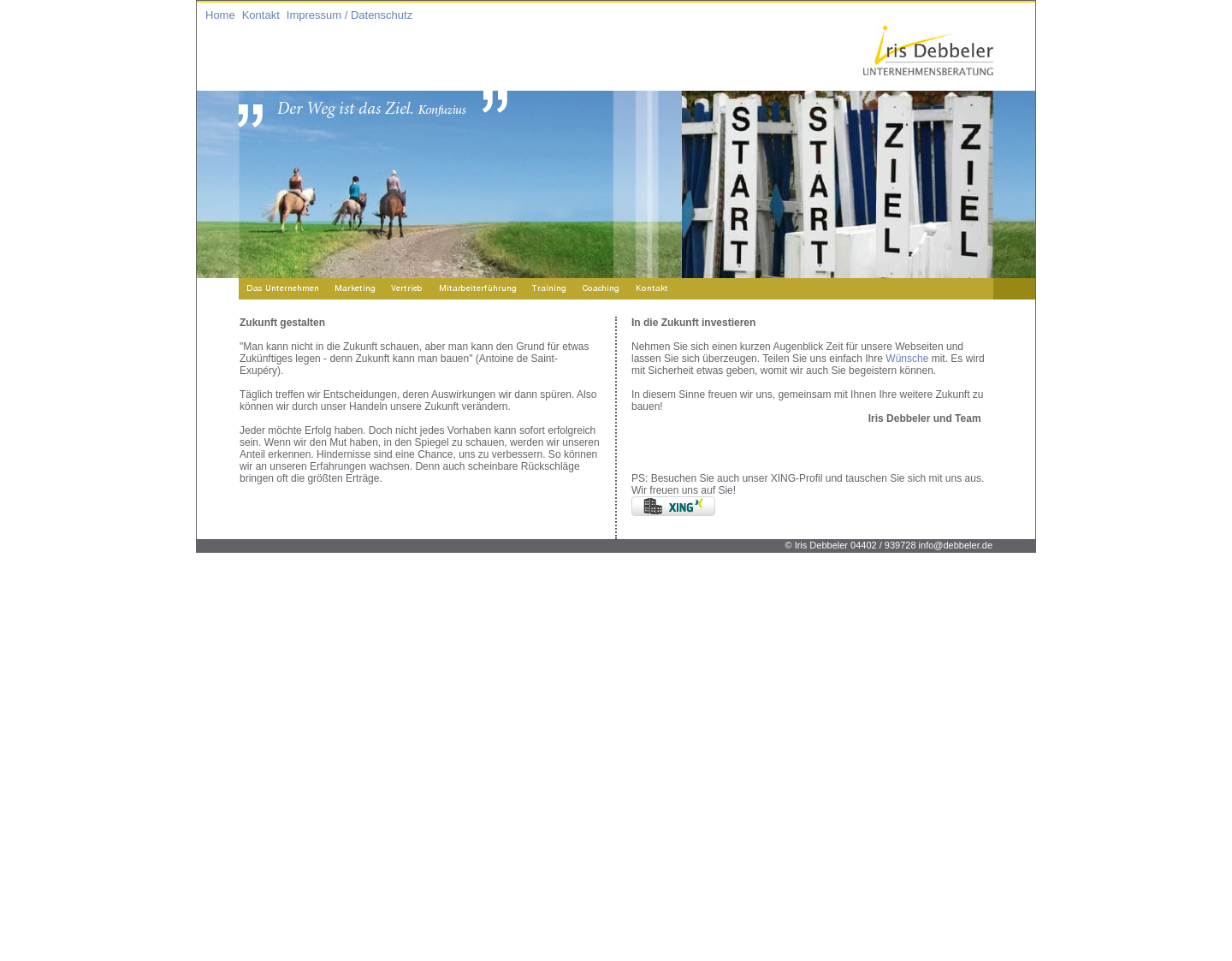 Aktuelle Website-Vorschau von Iris Debbeler Unternehmensberatung