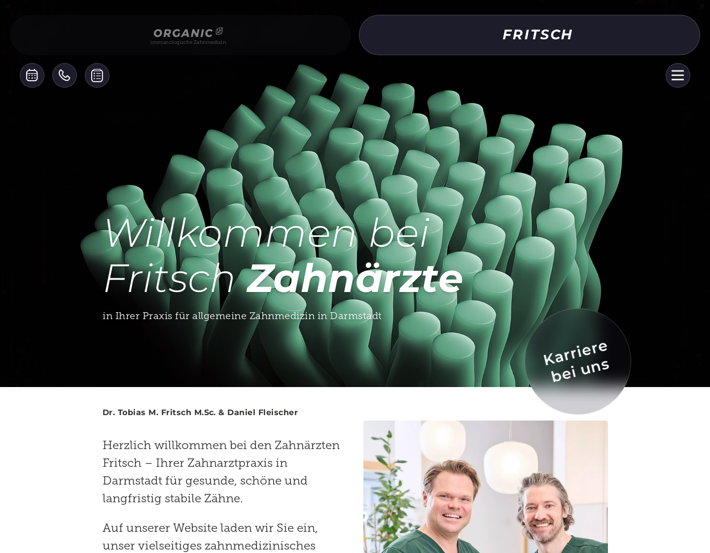 Aktuelle Website-Vorschau von Zahnarzt Darmstadt-Zahnärzte Dr.Fritsch