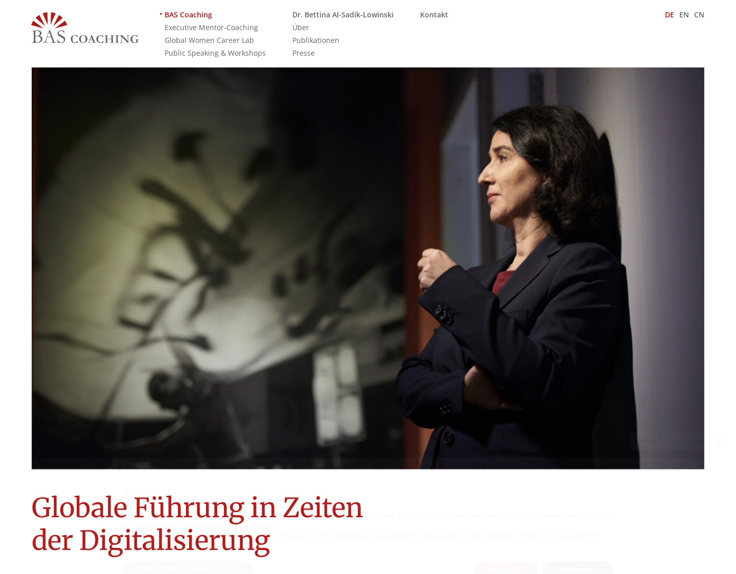 Aktuelle Website-Vorschau von BAS-Coaching