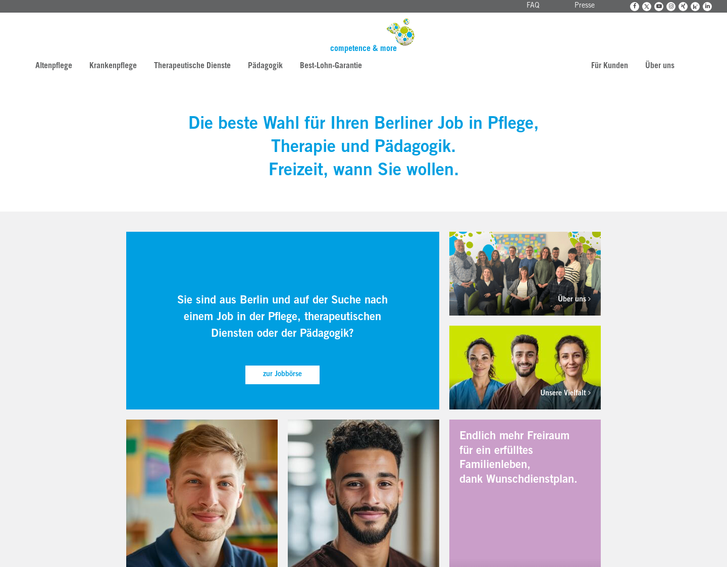 Aktuelle Website-Vorschau von Medizinisches Personal & Jobs