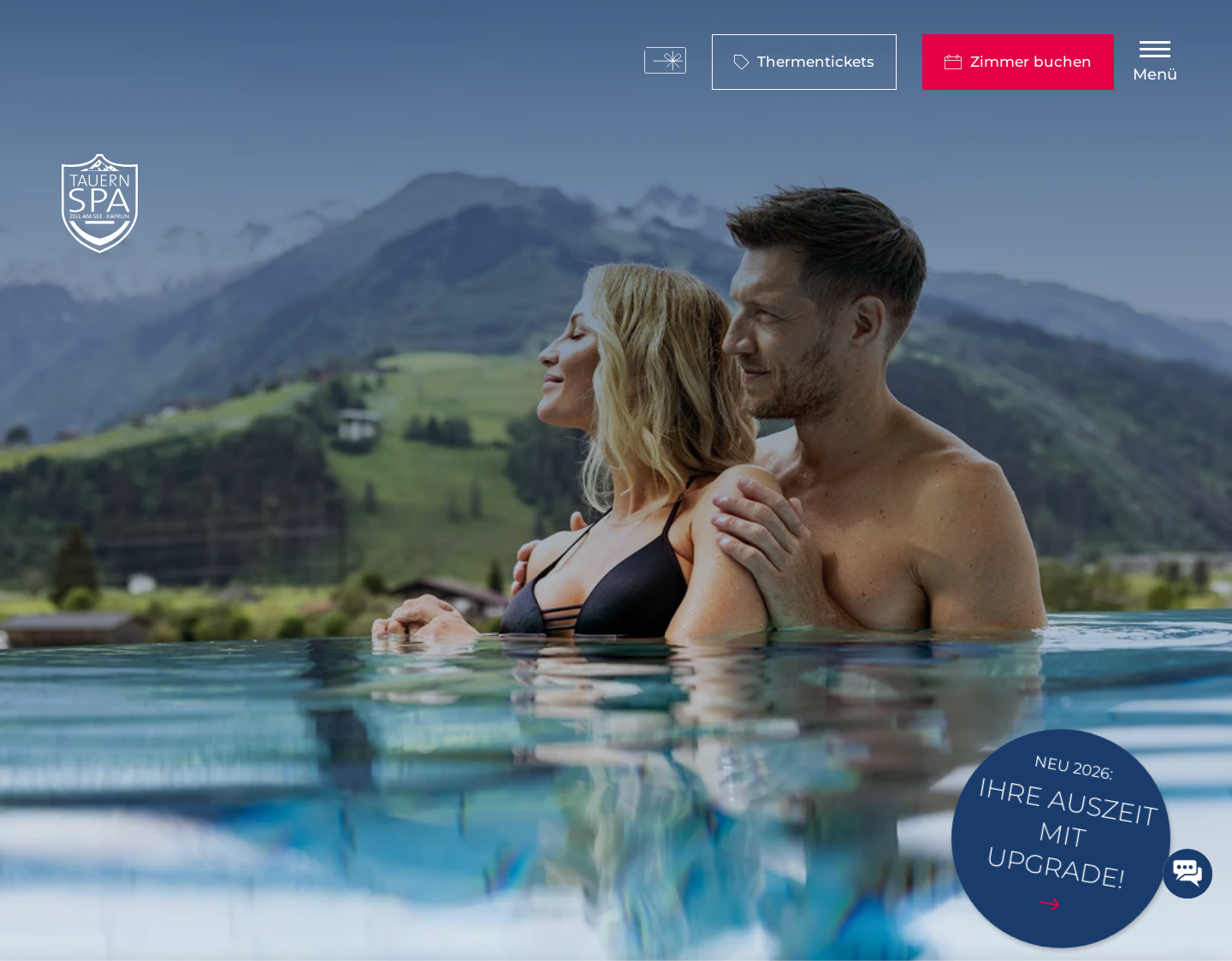 Aktuelle Website-Vorschau von Hotel und Therme Spa Kaprun