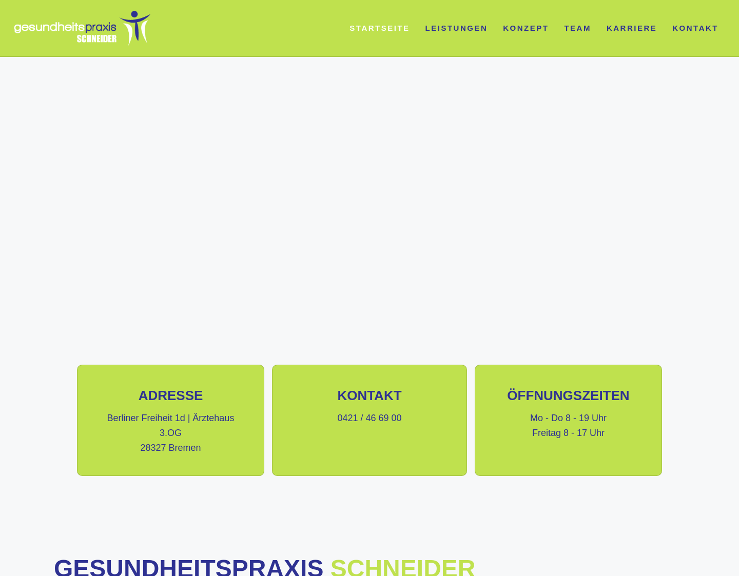 Aktuelle Website-Vorschau von Gesundheitspraxis Schneider