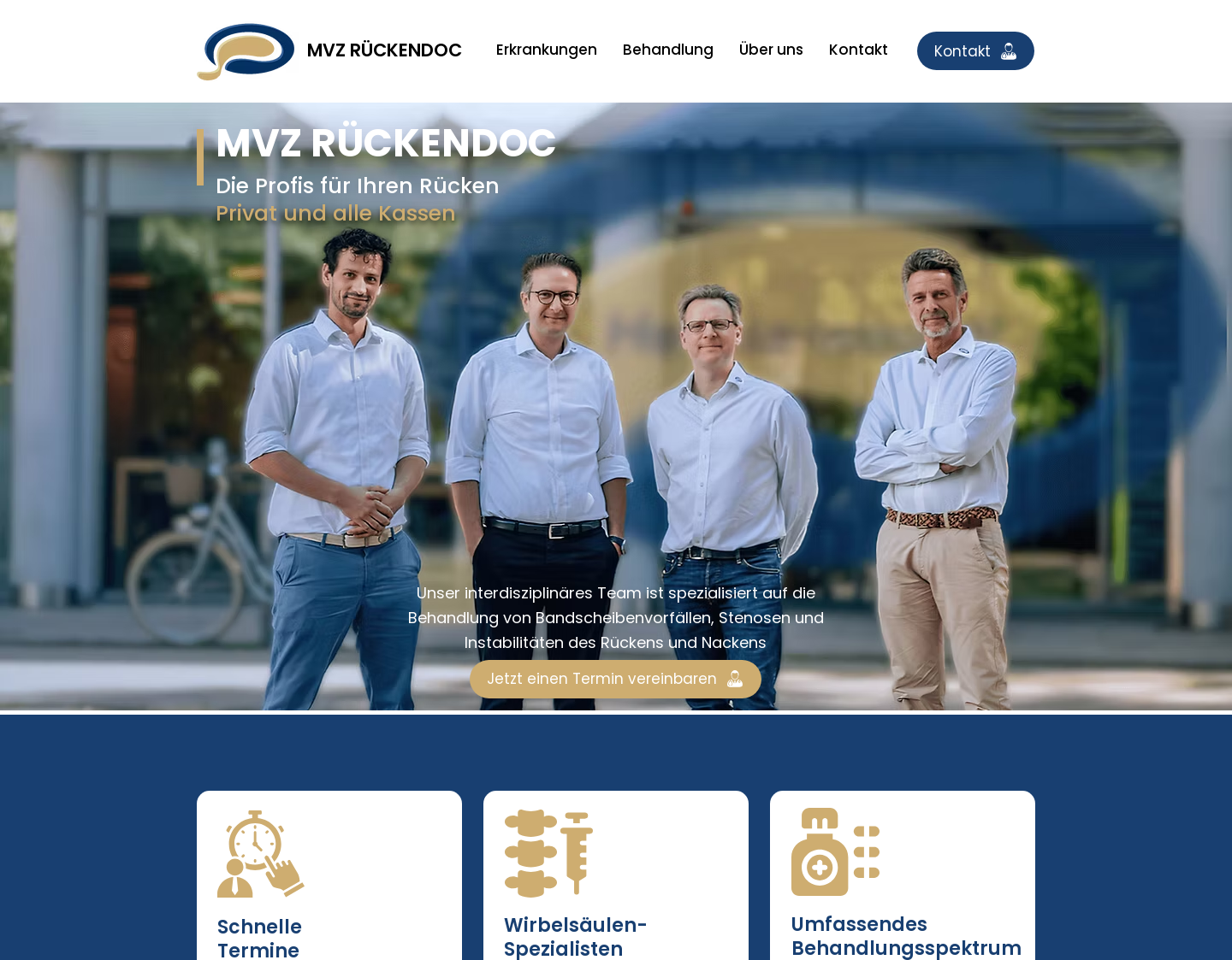 Aktuelle Website-Vorschau von Drs. Simons Neurochirurgie