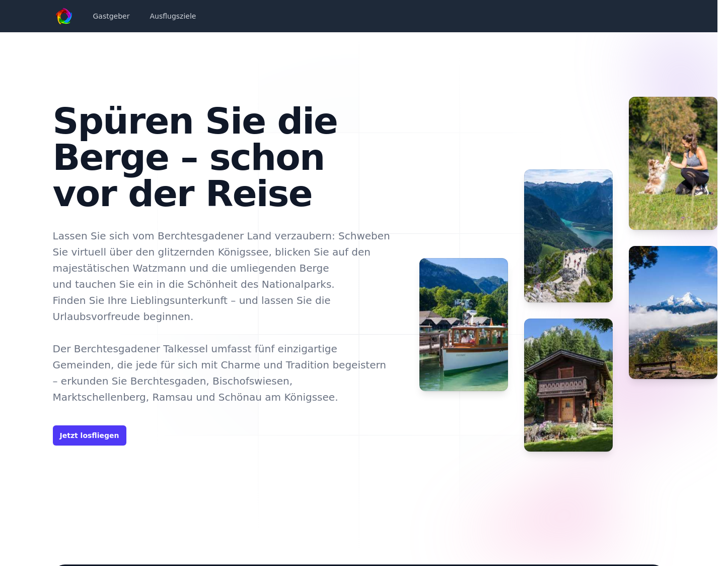 Aktuelle Website-Vorschau von Hotels in Berchtesgaden