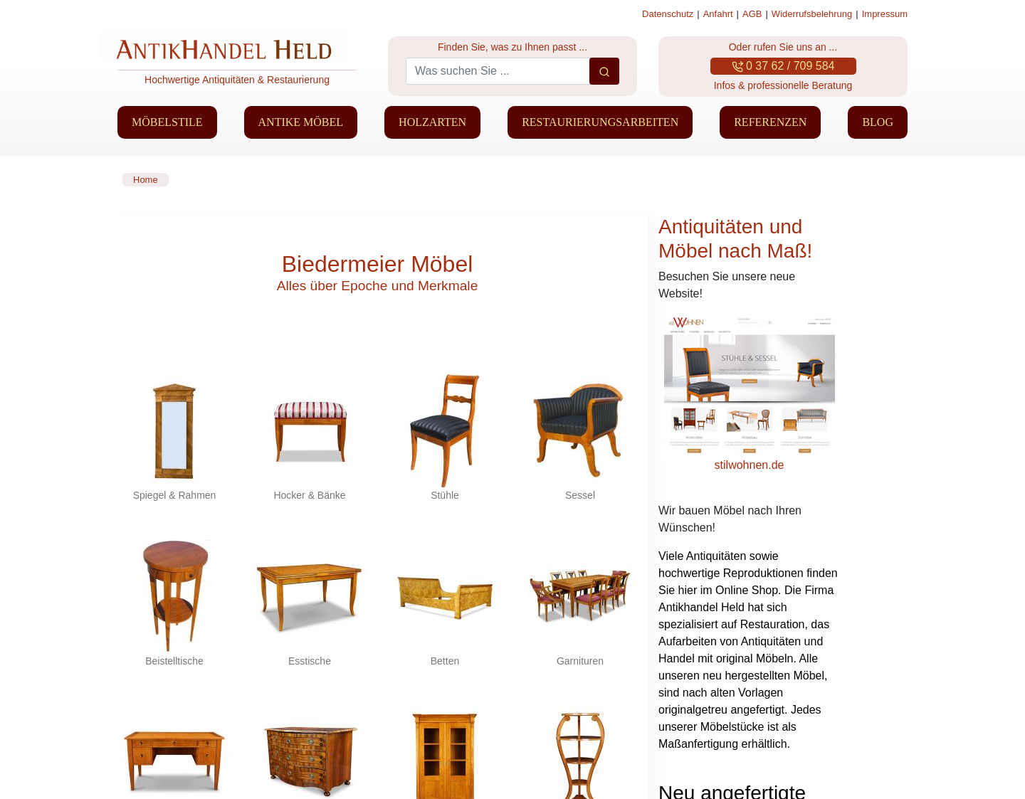 Aktuelle Website-Vorschau von Holzmöbel