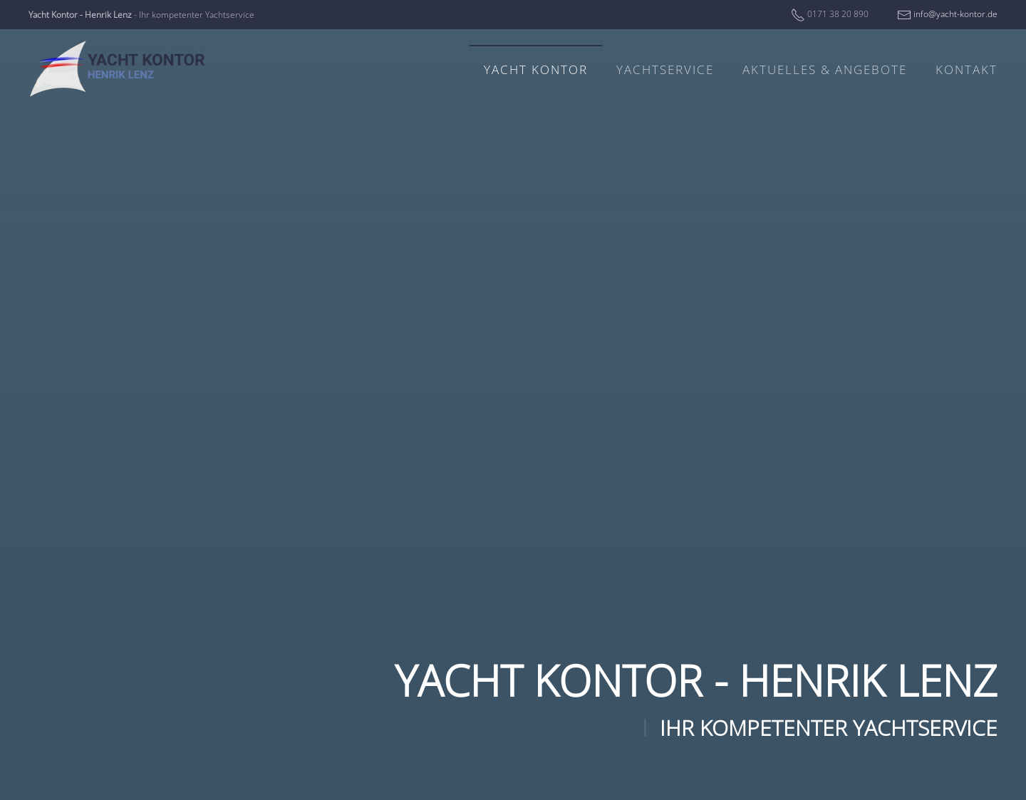 Aktuelle Website-Vorschau von Yacht Kontor