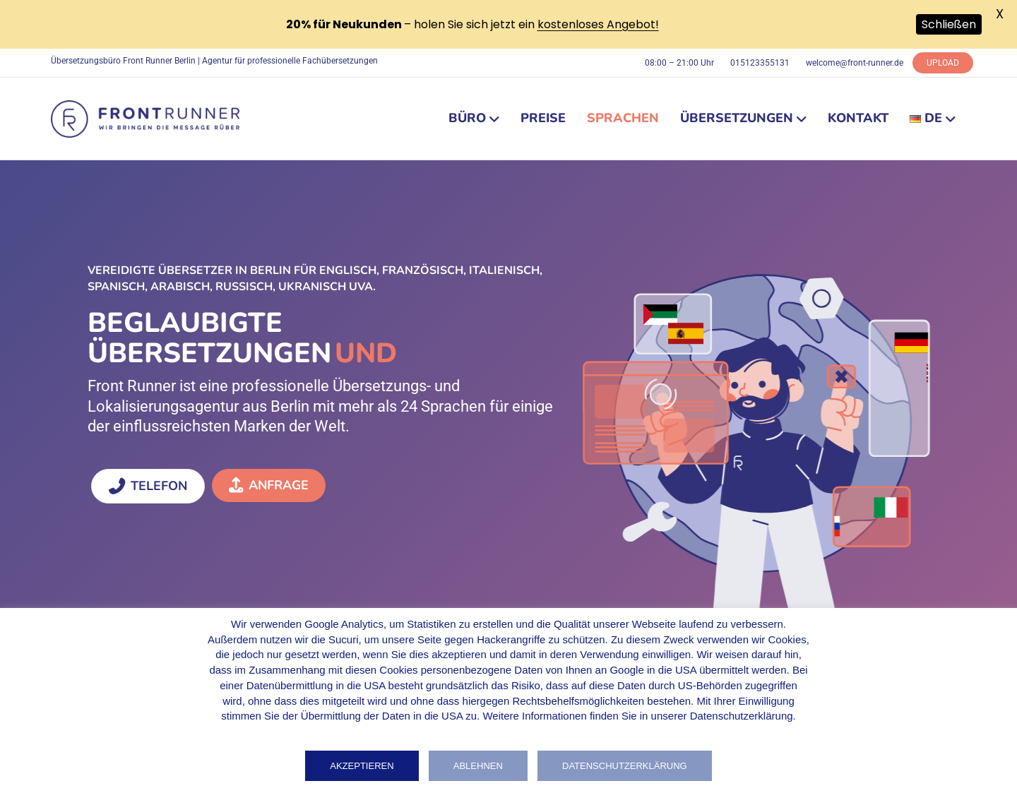 Aktuelle Website-Vorschau von Vereidigte Übersetzer in Bln.