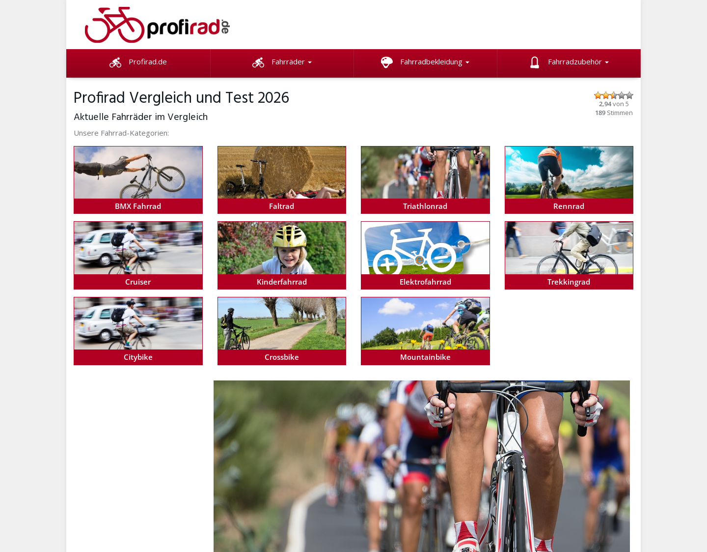 Aktuelle Website-Vorschau von Online Mountainbike Shop