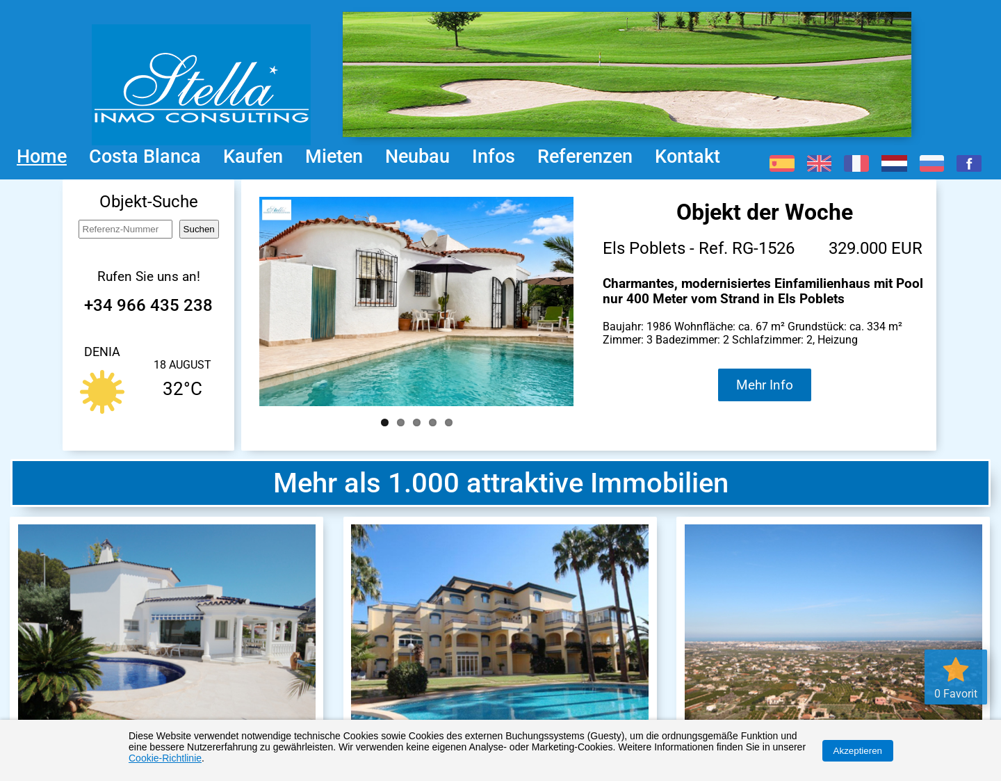 Aktuelle Website-Vorschau von Stella Immo Consulting