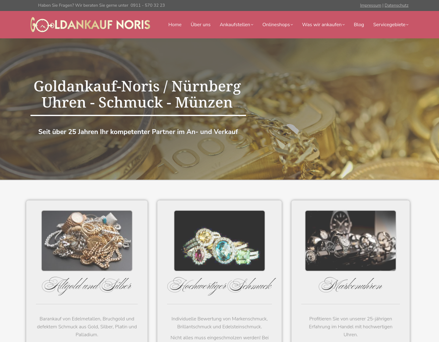 Aktuelle Website-Vorschau von Schmuckankauf und Goldankauf