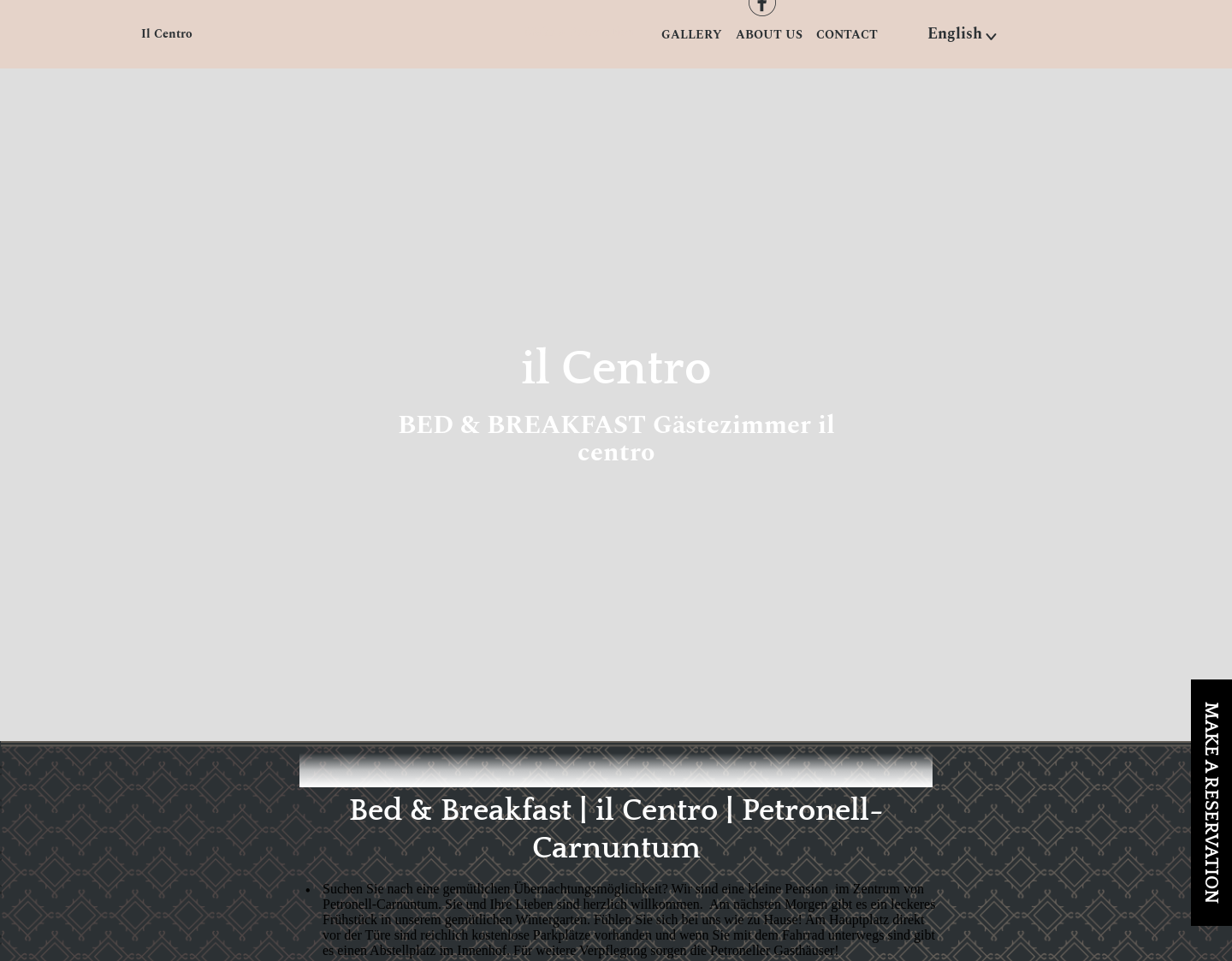 Aktuelle Website-Vorschau von Pension il Centro in Petronell Carn