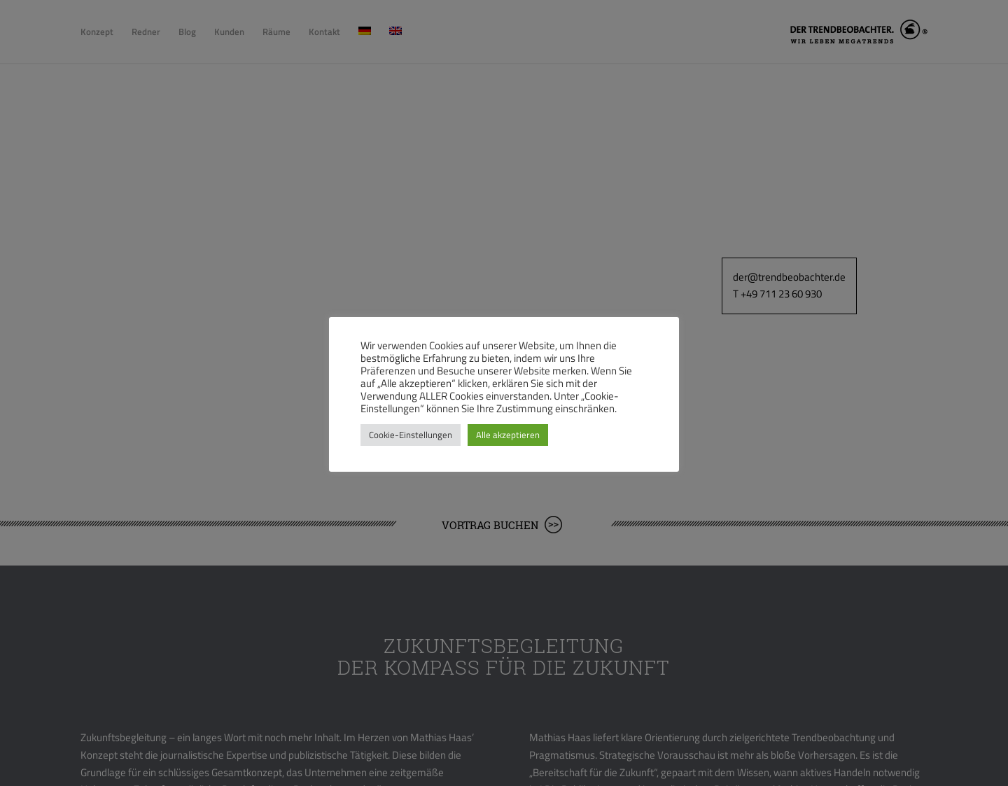 Aktuelle Website-Vorschau von Redner Mathias Haas
