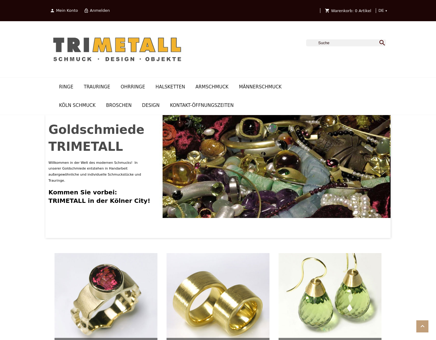 Aktuelle Website-Vorschau von TRIMETALL