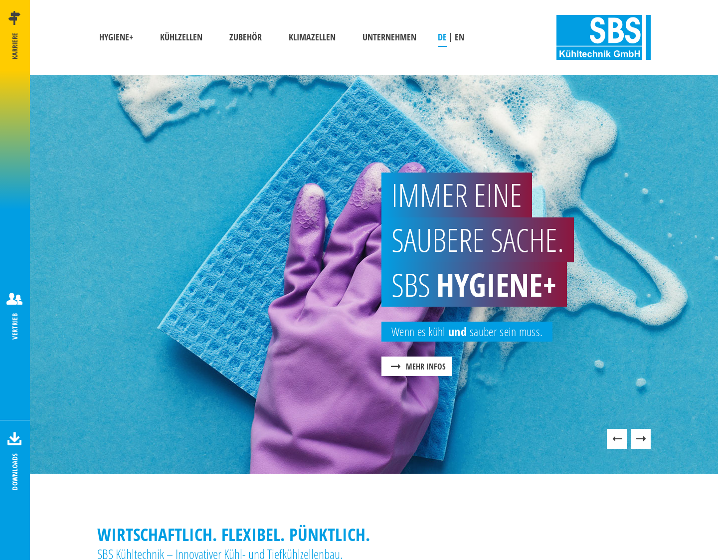 Aktuelle Website-Vorschau von Die Spezialisten bei Kühlzellen, Tiefkühlzellen fü