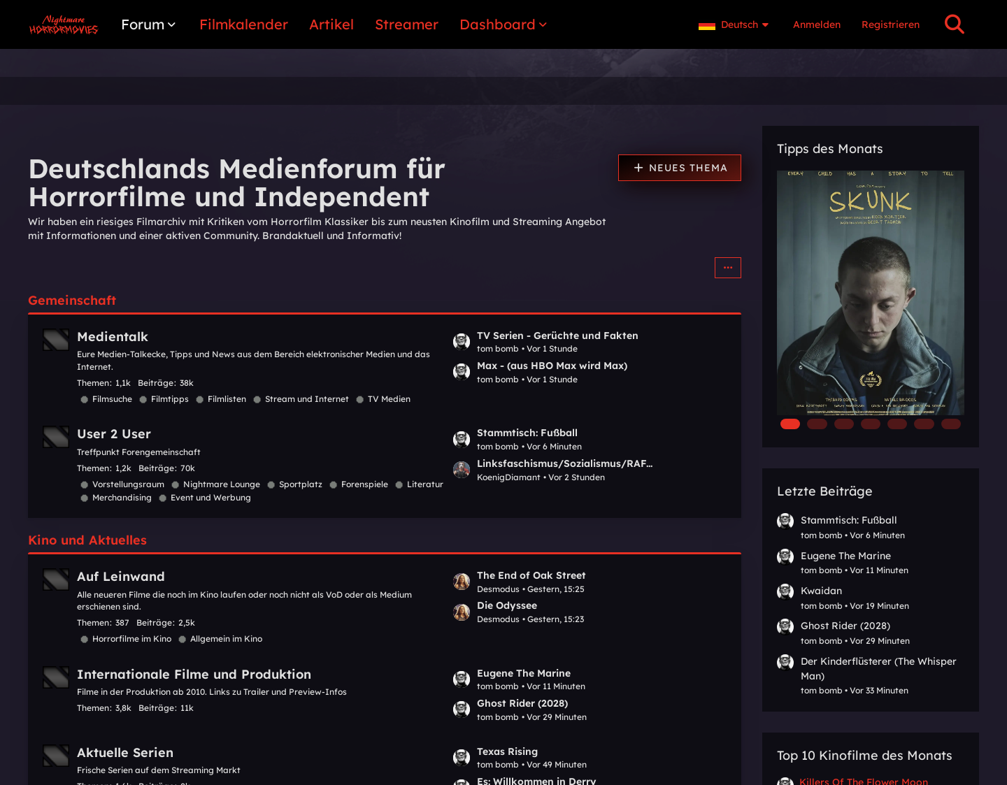 Aktuelle Website-Vorschau von Horrorfilme - DVD und Blu-Ray
