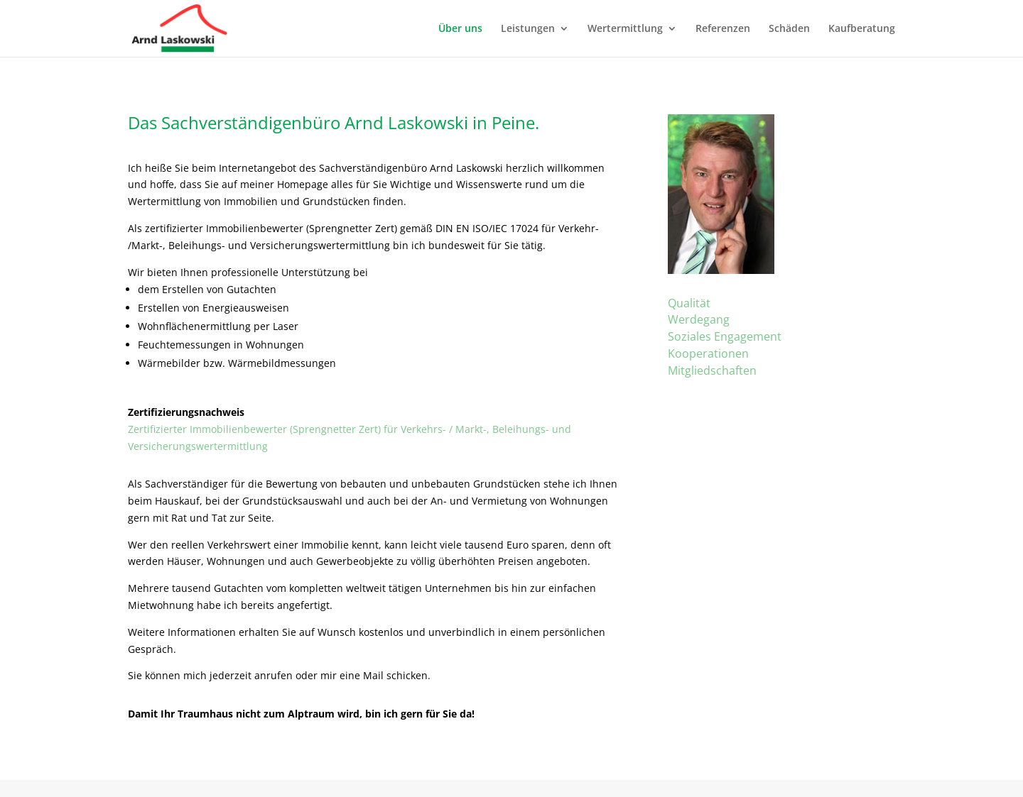 Aktuelle Website-Vorschau von Büro für Immobilienbewertung