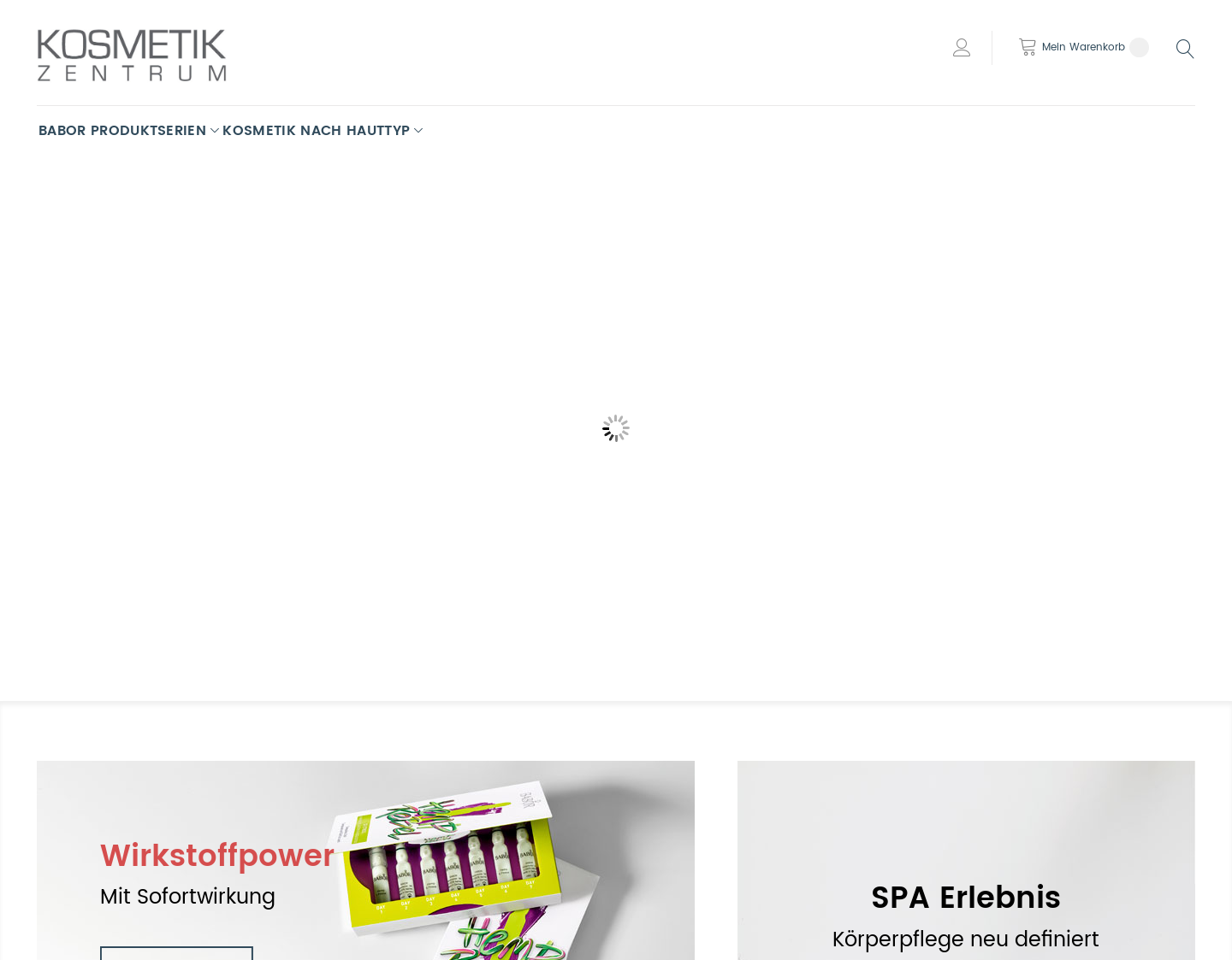 Aktuelle Website-Vorschau von Onlineshop für Kosmetik