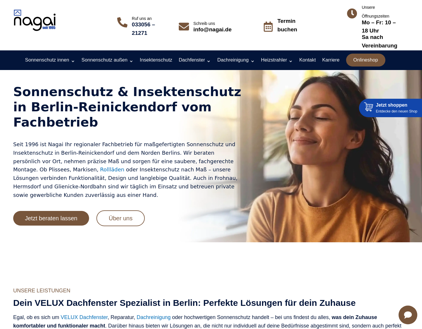 Aktuelle Website-Vorschau von Nagai Dienstleistungsservice GmbH