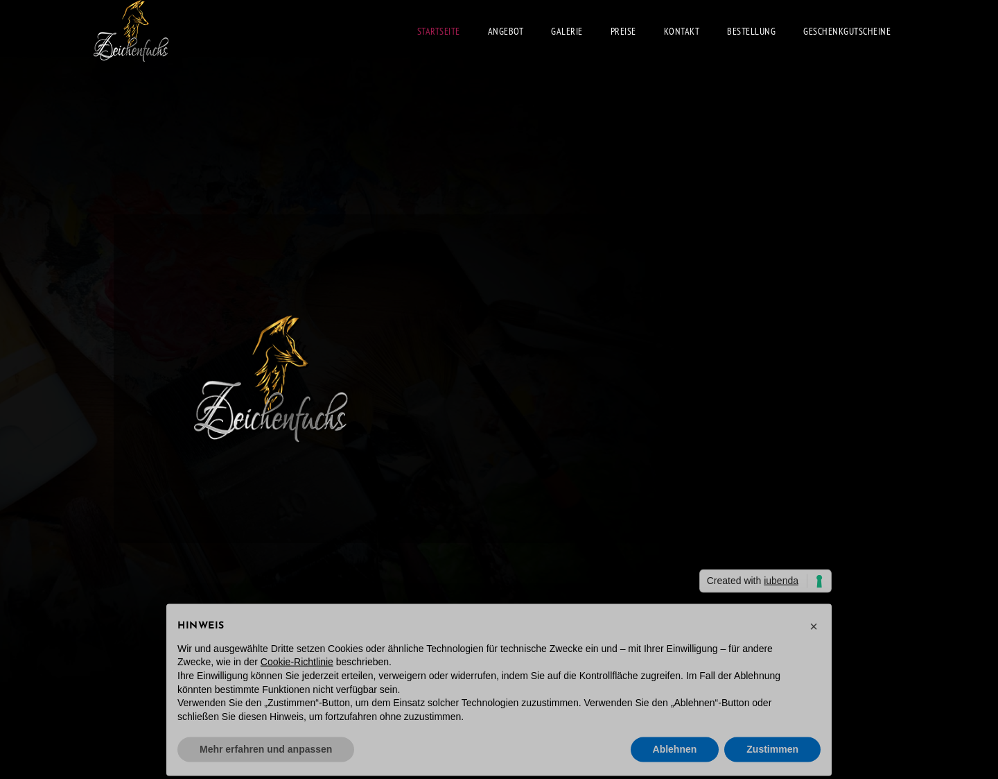 Aktuelle Website-Vorschau von Zeichenfuchs