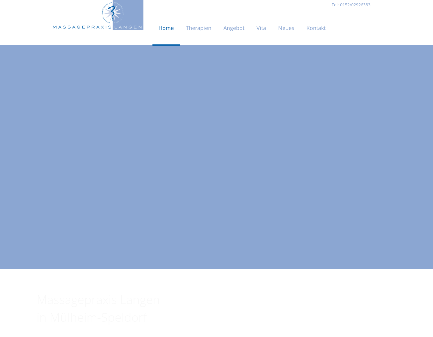 Aktuelle Website-Vorschau von Massagepraxis Langen Düsseldorf
