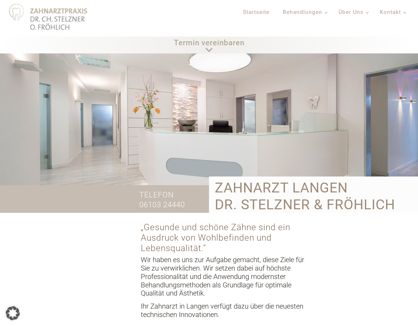 Aktuelle Website-Vorschau von Zahnarzt-Praxis Dr. Ch. Stelzner und O. Pipikova