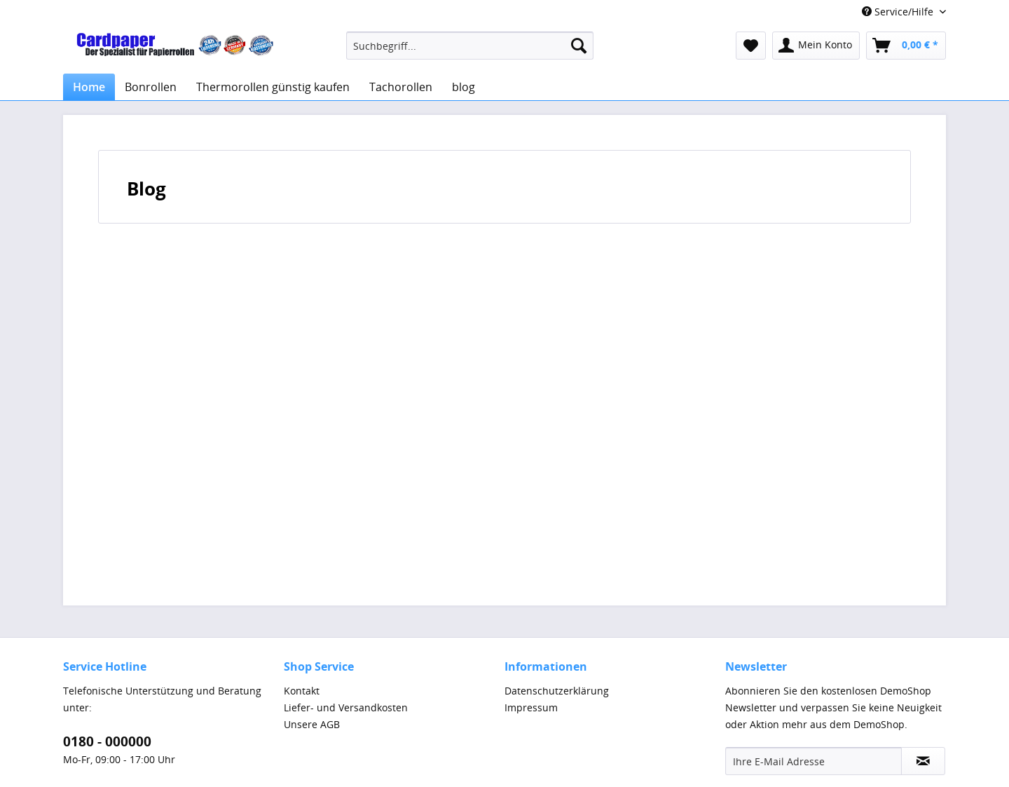 Aktuelle Website-Vorschau von Cardpaper