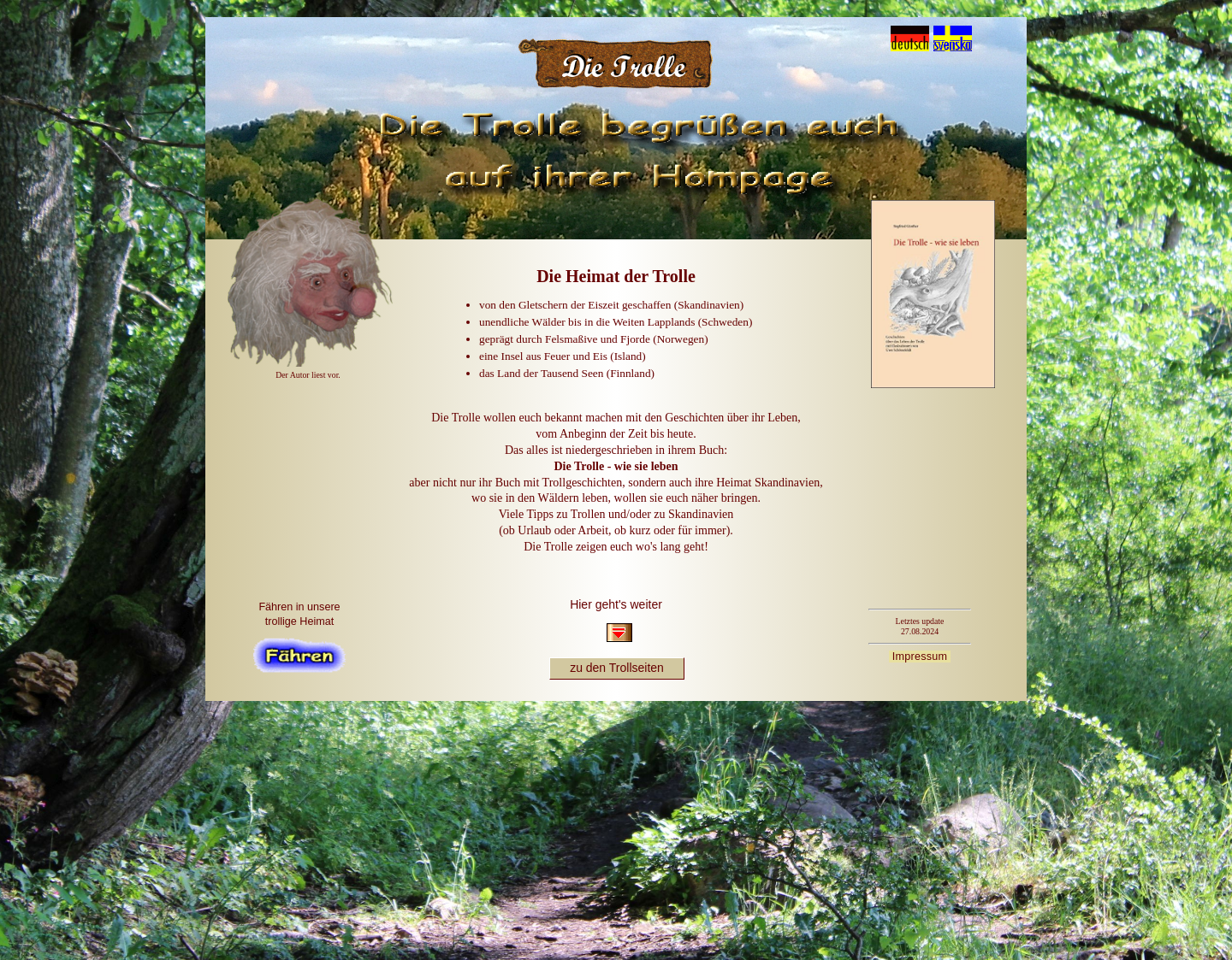 Aktuelle Website-Vorschau von Die Trolle - wie sie leben