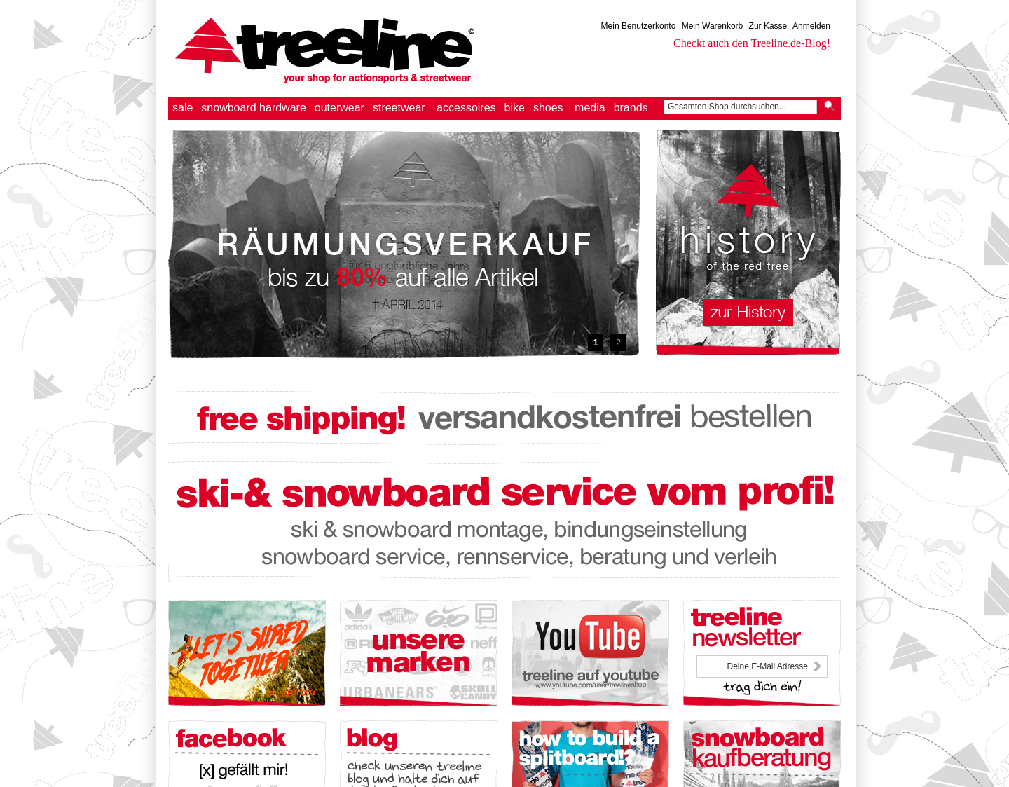 Aktuelle Website-Vorschau von Snowboard Bekleidung