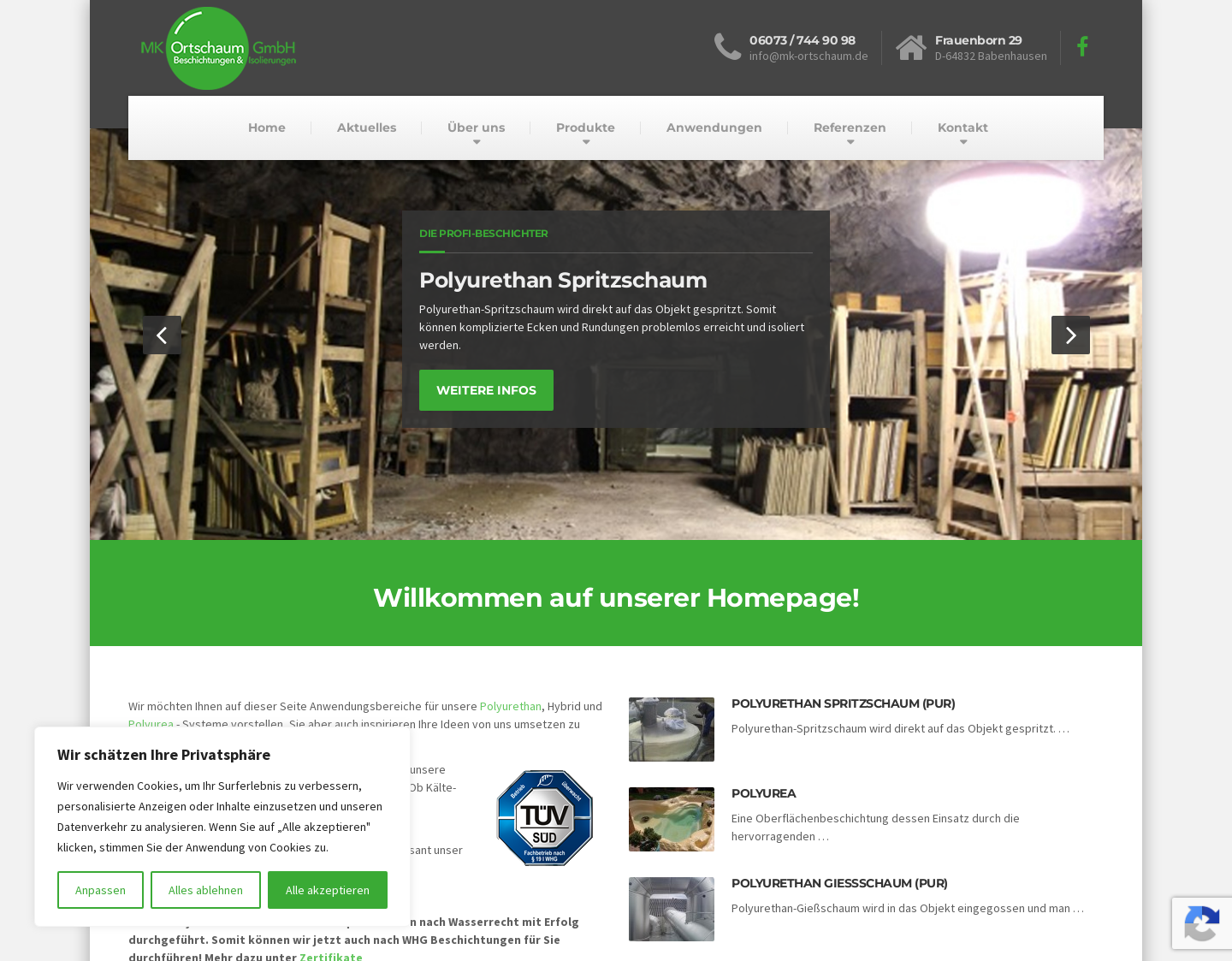 Aktuelle Website-Vorschau von MK Ortschaum - Markus Müller