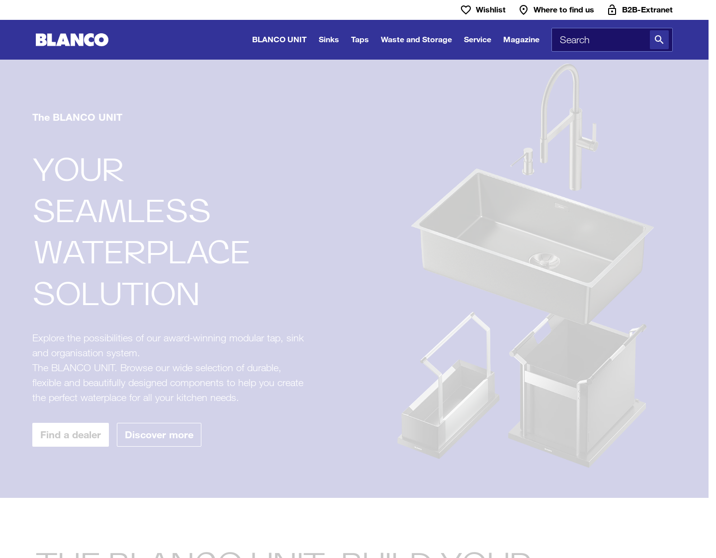 Aktuelle Website-Vorschau von BLANCO - Küchenarmaturen