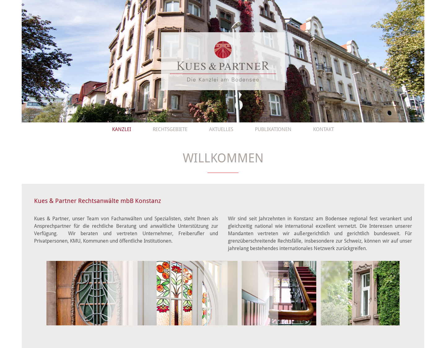 Aktuelle Website-Vorschau von Kues & Partner Rechtsanwälte