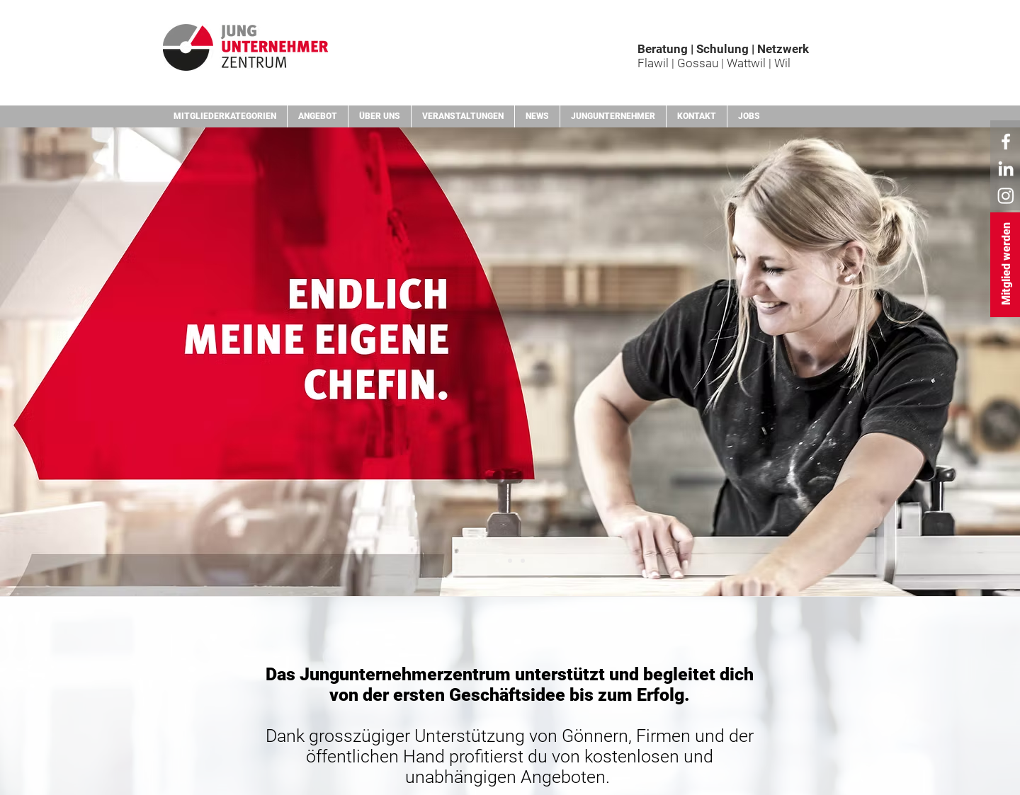 Aktuelle Website-Vorschau von Hilfe für Startups