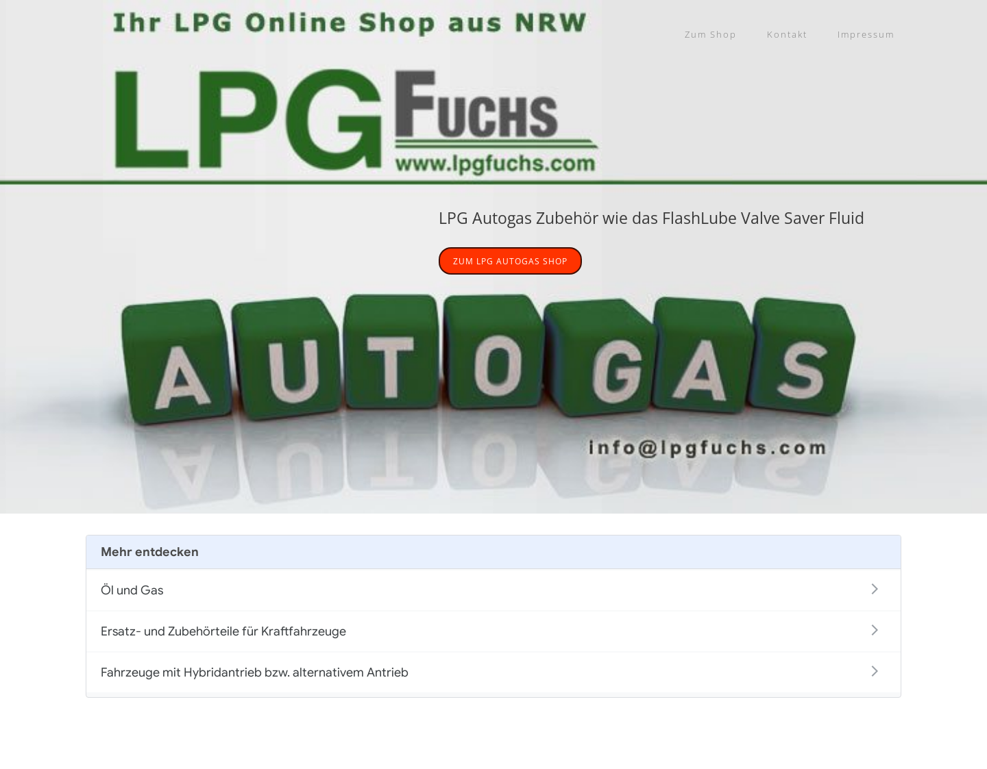 Aktuelle Website-Vorschau von car parts - LPG Autogas Autoteile