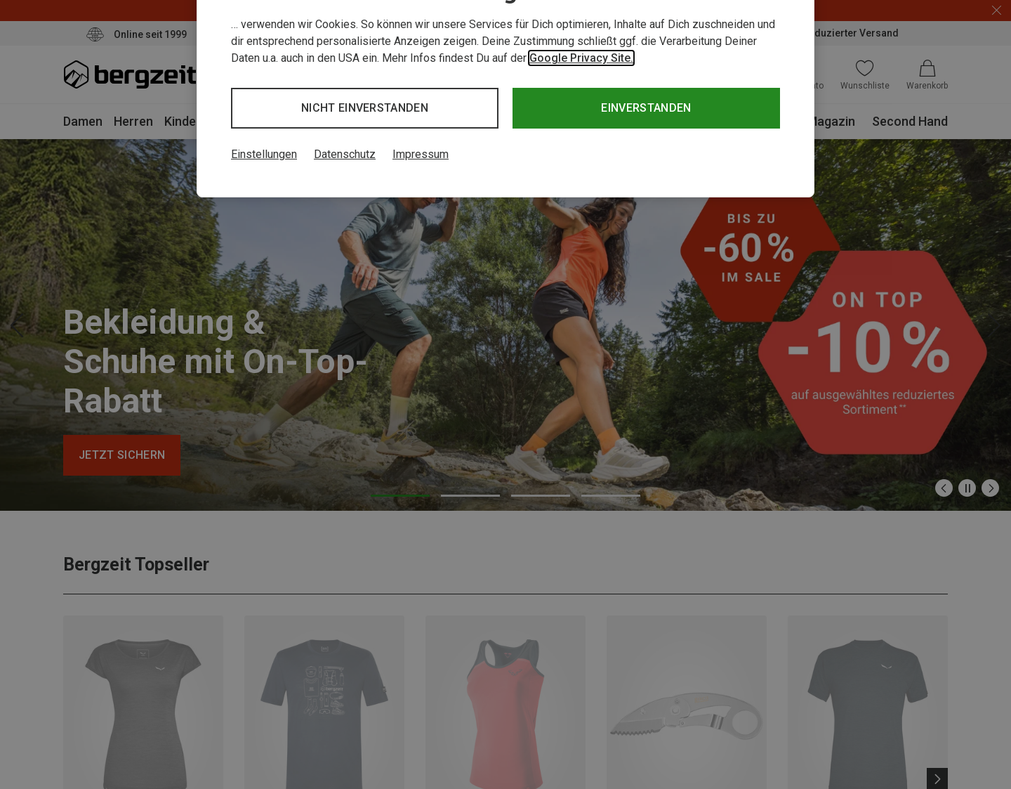 Aktuelle Website-Vorschau von Bergzeit GmbH