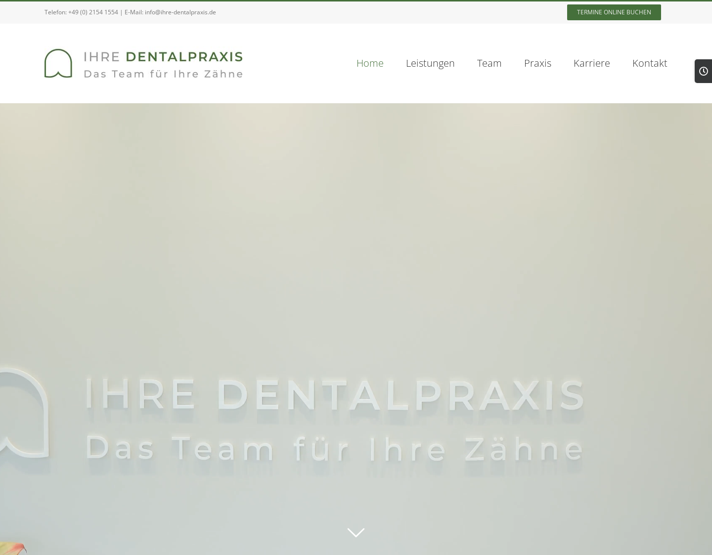 Aktuelle Website-Vorschau von Ihre Dentalpraxis