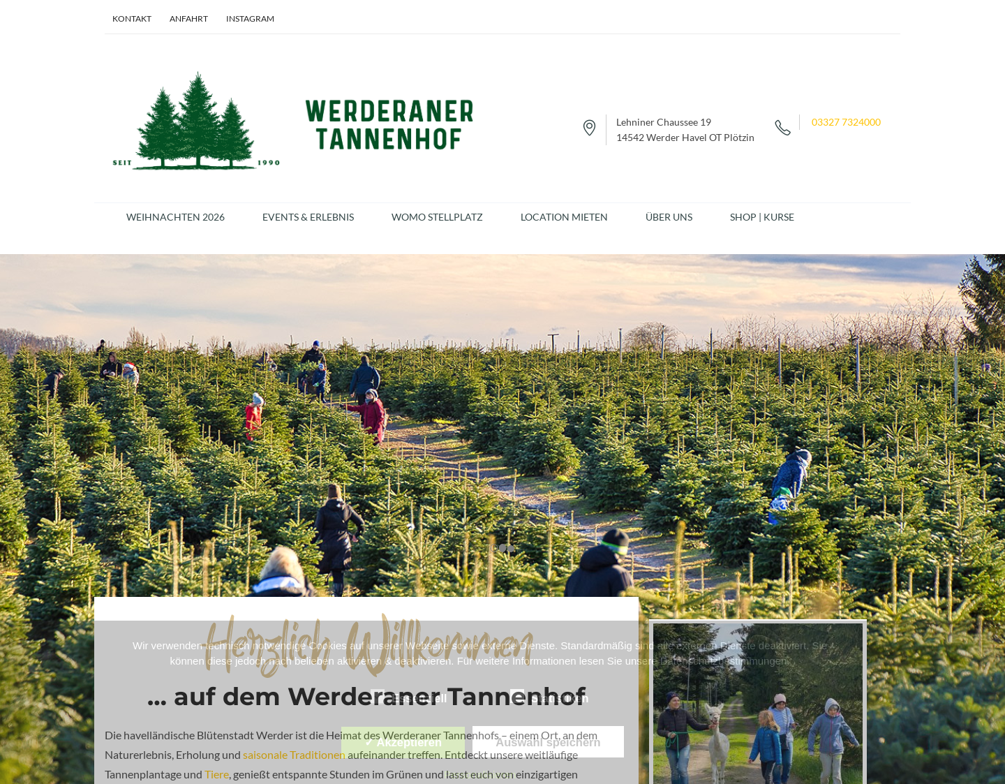 Aktuelle Website-Vorschau von Weihnachtsbaum selber schlagen