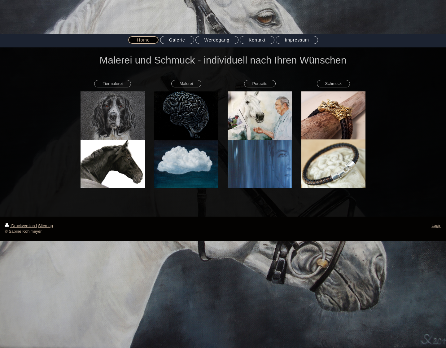 Aktuelle Website-Vorschau von Sabine Kohlmeyer