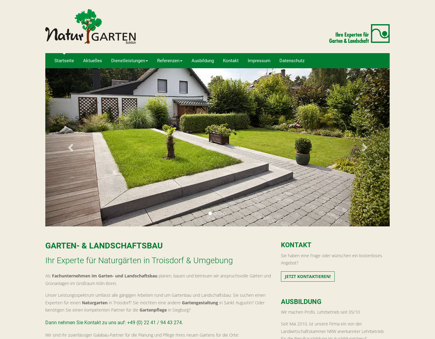 Aktuelle Website-Vorschau von Gartenbau Landschaftsbau - Schlich
