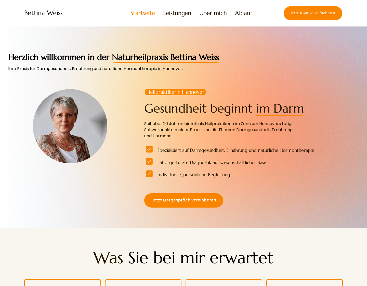Aktuelle Website-Vorschau von Heilpraktikerin Weiss Hannover